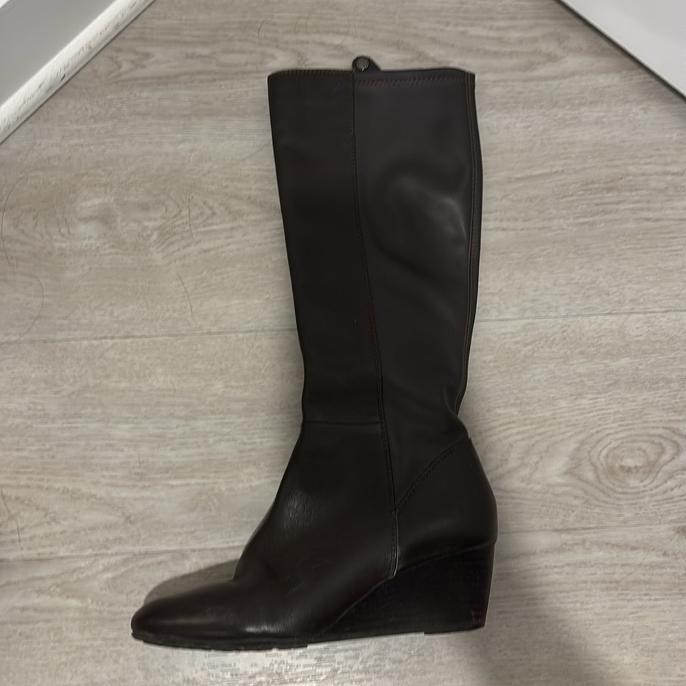 EUR 36 GEOX dark brown zip up knee-high boots